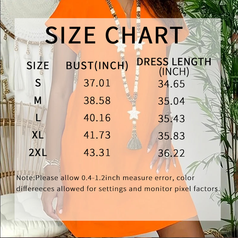 Womens Summer Casual Solid Color V Neck Short Sleeve Dresses Boho Beach Sundresses